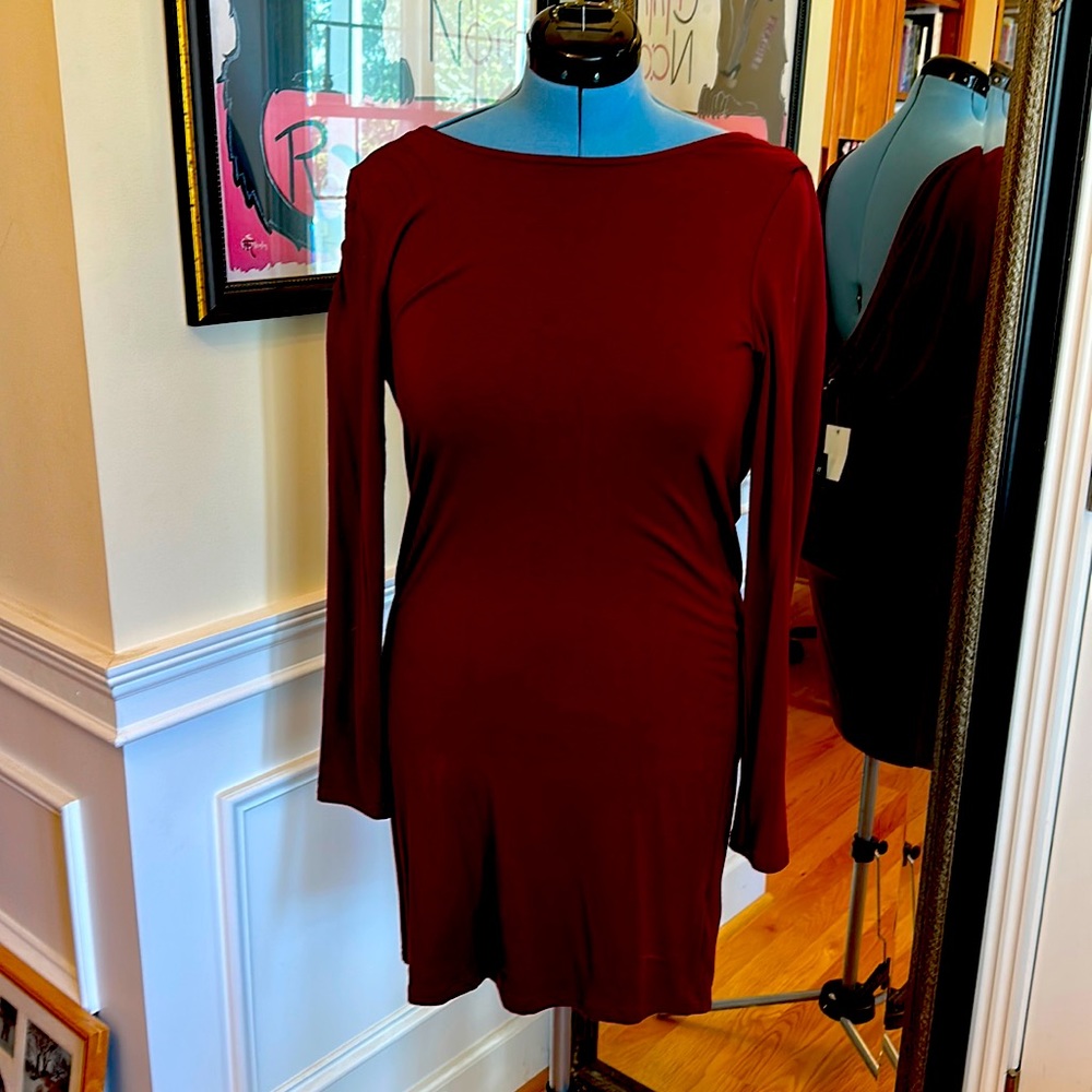Drape back dress